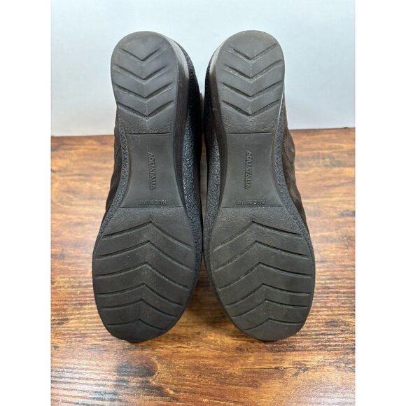 Aquatalia Womens Size 7.5 Brown Suede Ankle Boots Hidden Wedge Zipper‎ Shoes - Picture 8 of 9